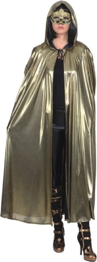 O723 gold Damen Herren Kapuzenumhang Vampirkostüm