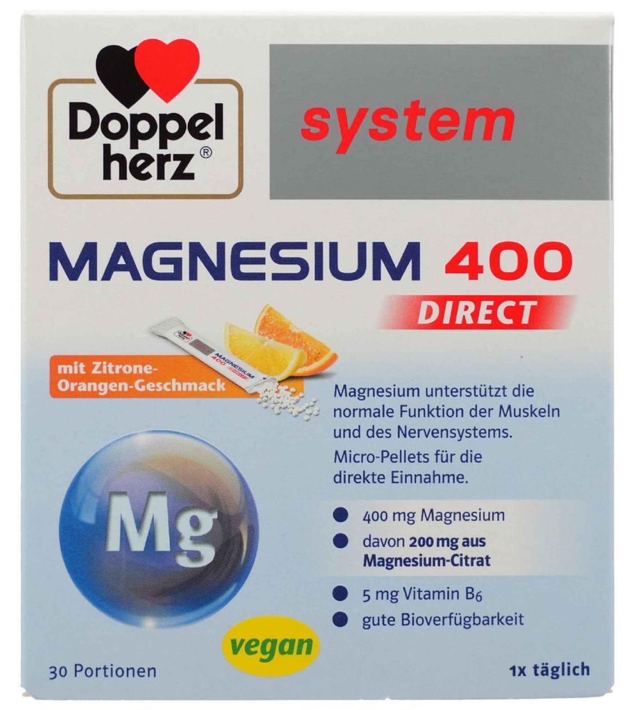DOPPELHERZ Magnesium 400 DIRECT system Pellets Produktbild 