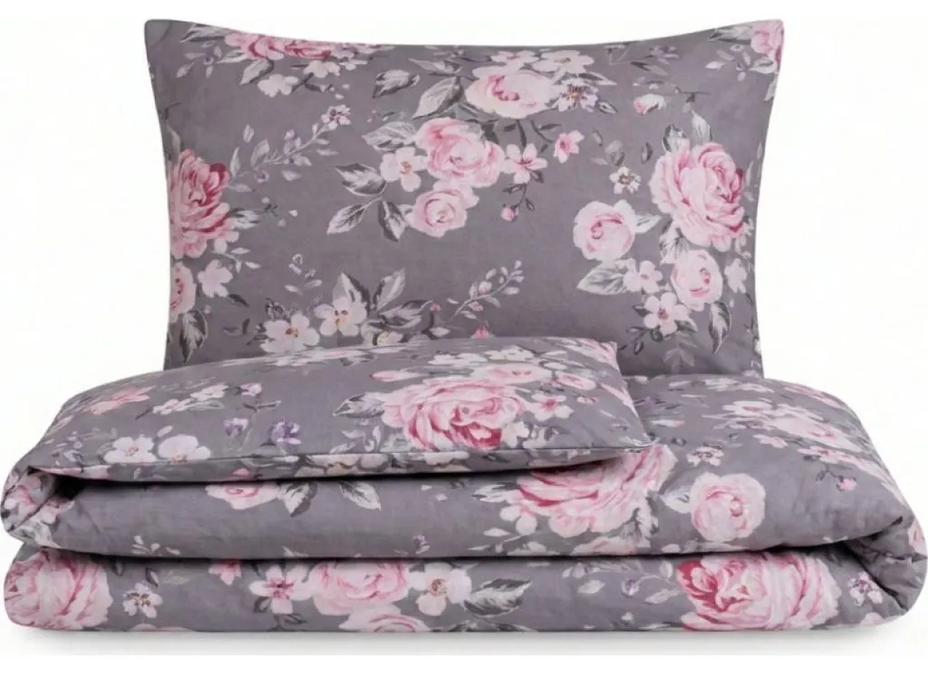 Housse de couette 240x220 Qualitex Coton Gris collection Provence