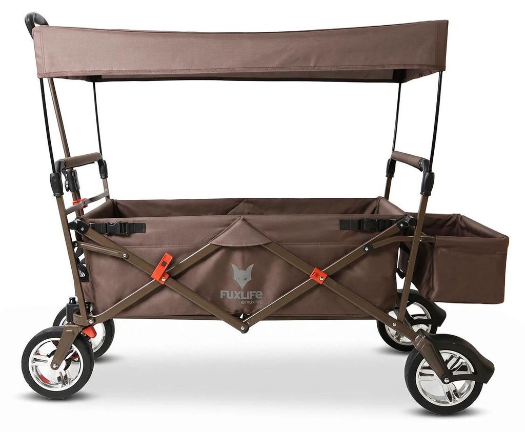 FUXLIFE bollewagen FX-CT500 van FUXTEC, bruin - inklapbaar Productafbeelding 