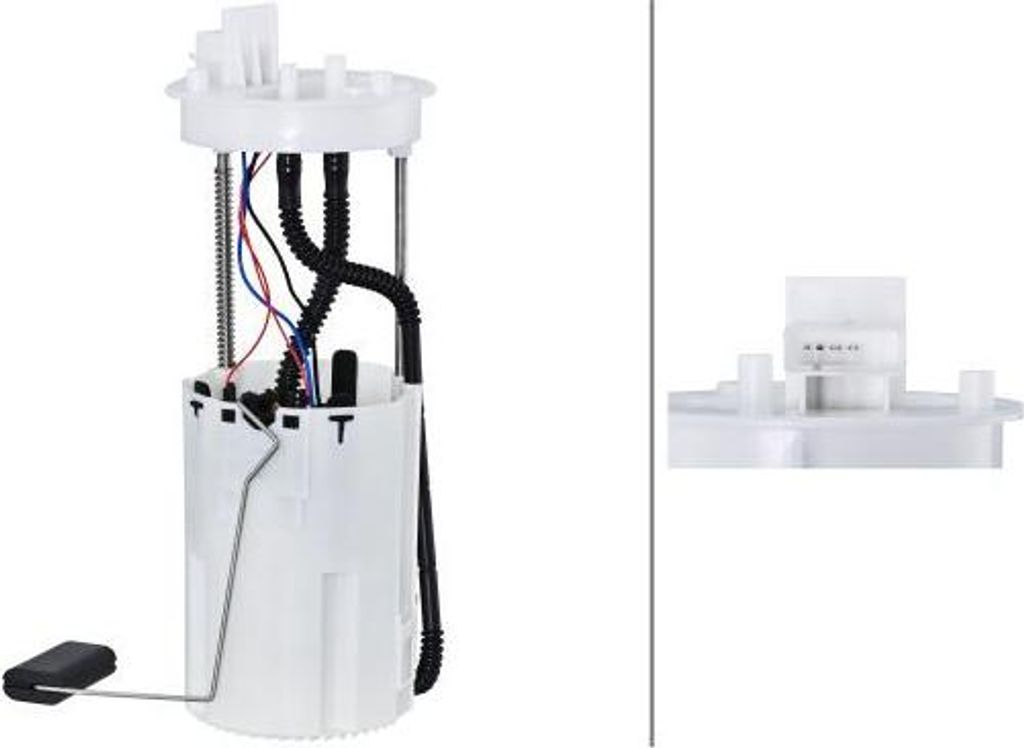 HELLA 8TF 358 106-401 Kraftstofffördereinheit OE 1K0919051CH kompatibel mit A3 8P, Altea, Altea XL, Leon, Toledo, Octavia, Yeti, Beetle, Caddy, EO...