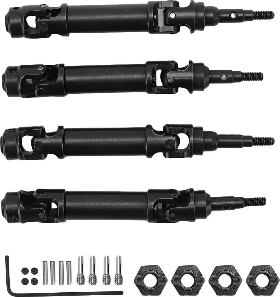 Kit cardans de transmission CVD en métal noir pour RC Fiesta St Rally 4x4