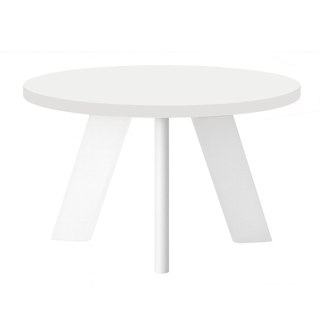 Couchtisch LEX Durchmesser 75 cm, Minimalistisch und zeitlos - Weiß