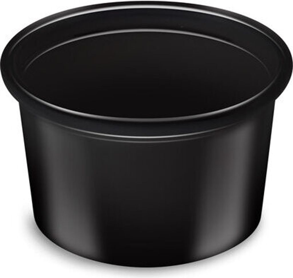 2500x Dressingbecher Feinkostbecher schwarz PP 30 ml Ø 46 mm