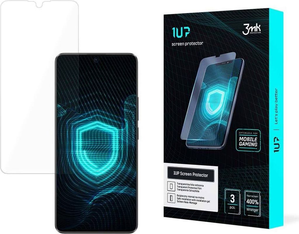 3mk Display Schutzfolie 1UP für Xiaomi POCO X6 5G transparent Gaming (3 Stück)