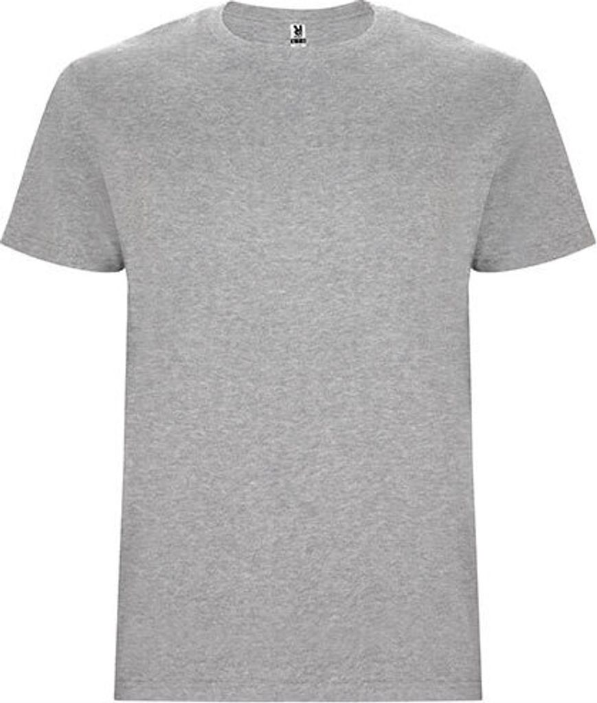 Roly CA6681 | Stafford T-Shirt - Doppellagiger Rundhalskragen - Farbe: Heather Grey 58 - Größe: 3XL
