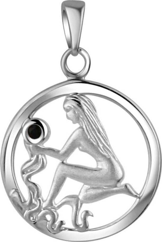V Anhänger 925/- Sterling Silber 2,1cm weiß Saphir 274240092JU