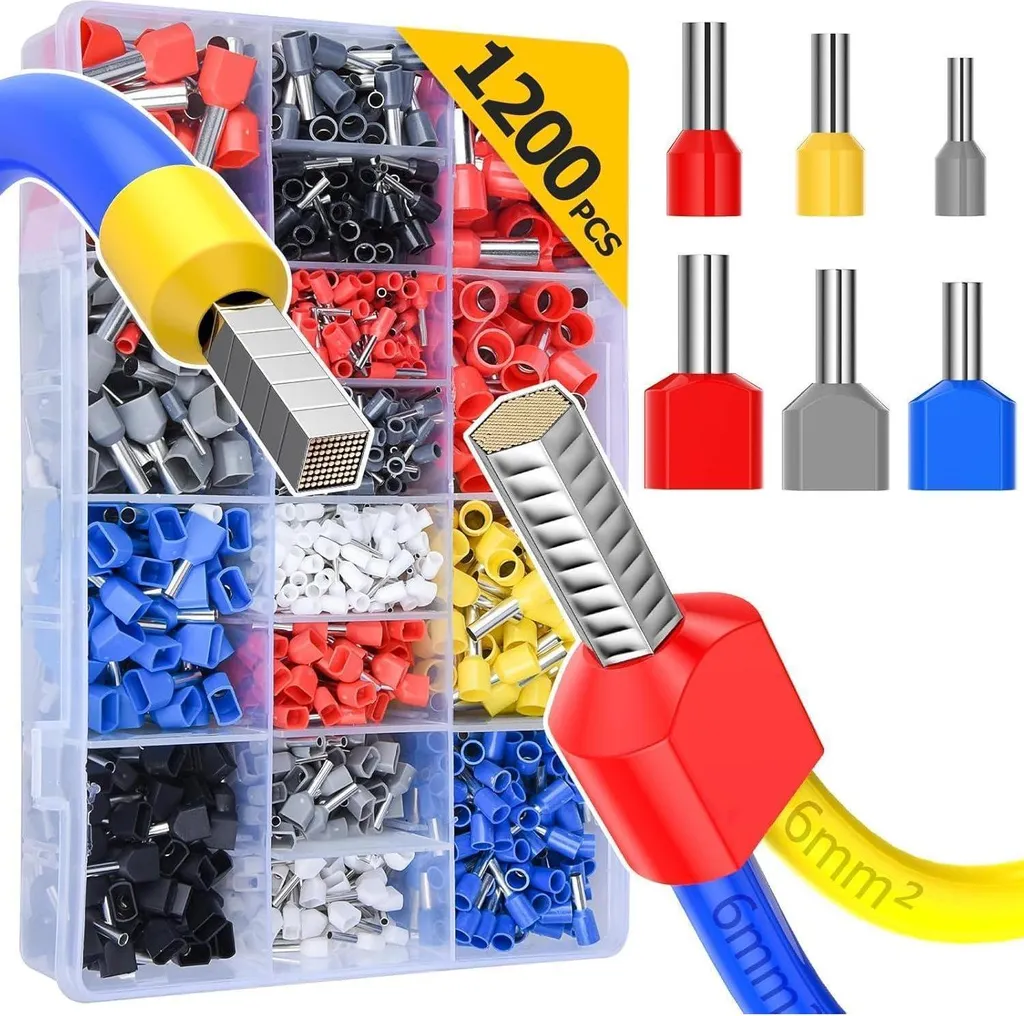 Embouts de câblage simples et doubles 0.5 à 16mm² - Boîte de 1200 pièces
