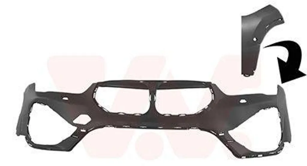 Pare-chocs BMW X1 F48 Rayé ou Cassé ? Changez pour le Van Wezel 0556577