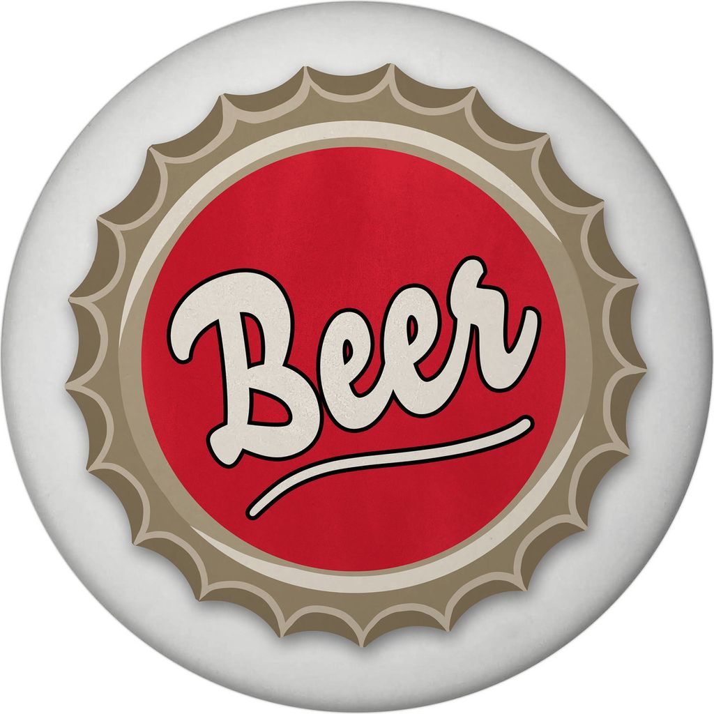 Beer Magnet rund im Kronkorken-Design