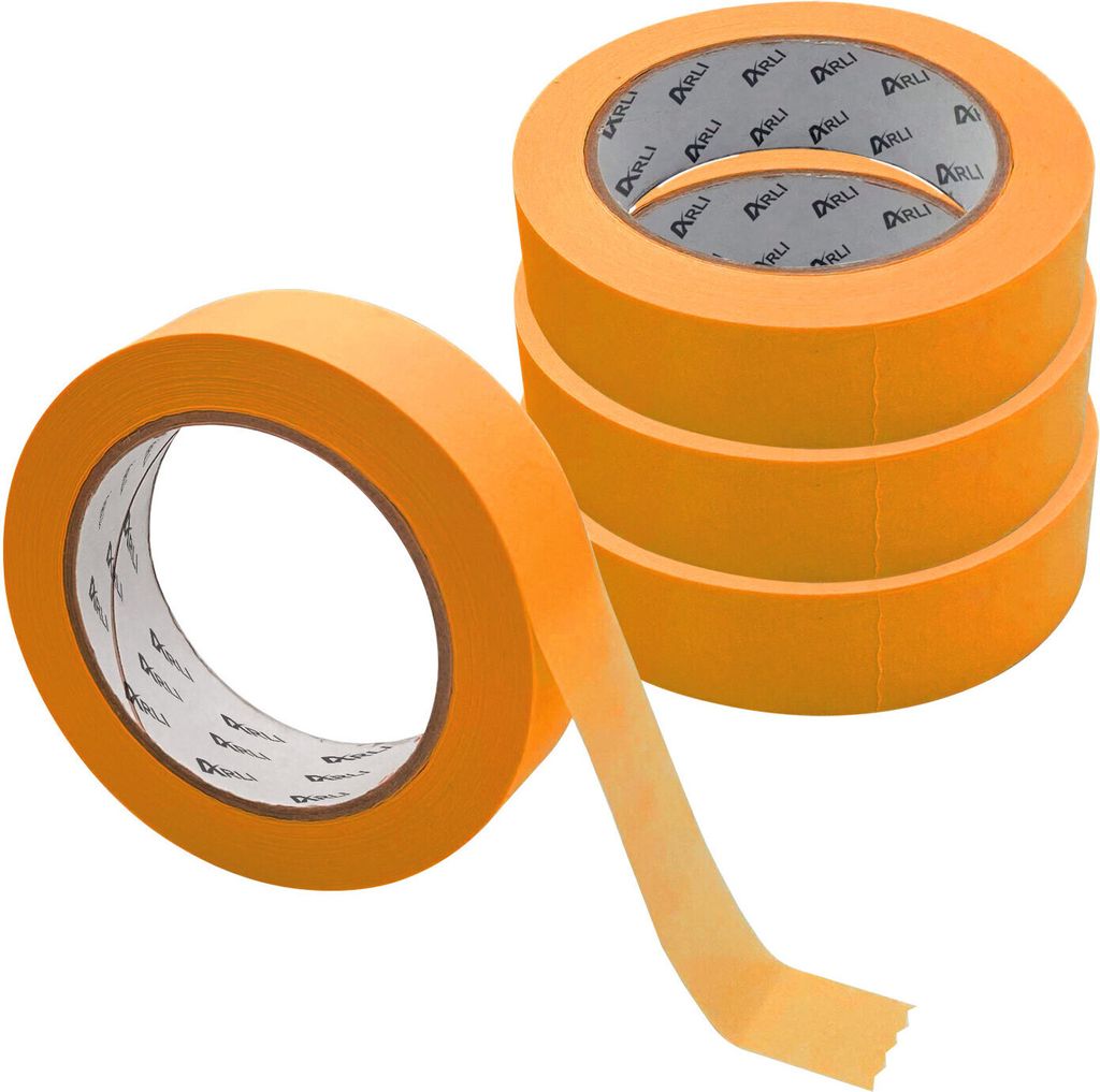 ARLI 4x Kreppband Goldband 30 mm x 50m Acrylat Abdeckbänder Produktbild 