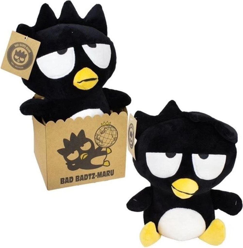 Hello Kitty Badtz-Maru Plüschfigur 27 cm schwarz mit gelbem Schnabel