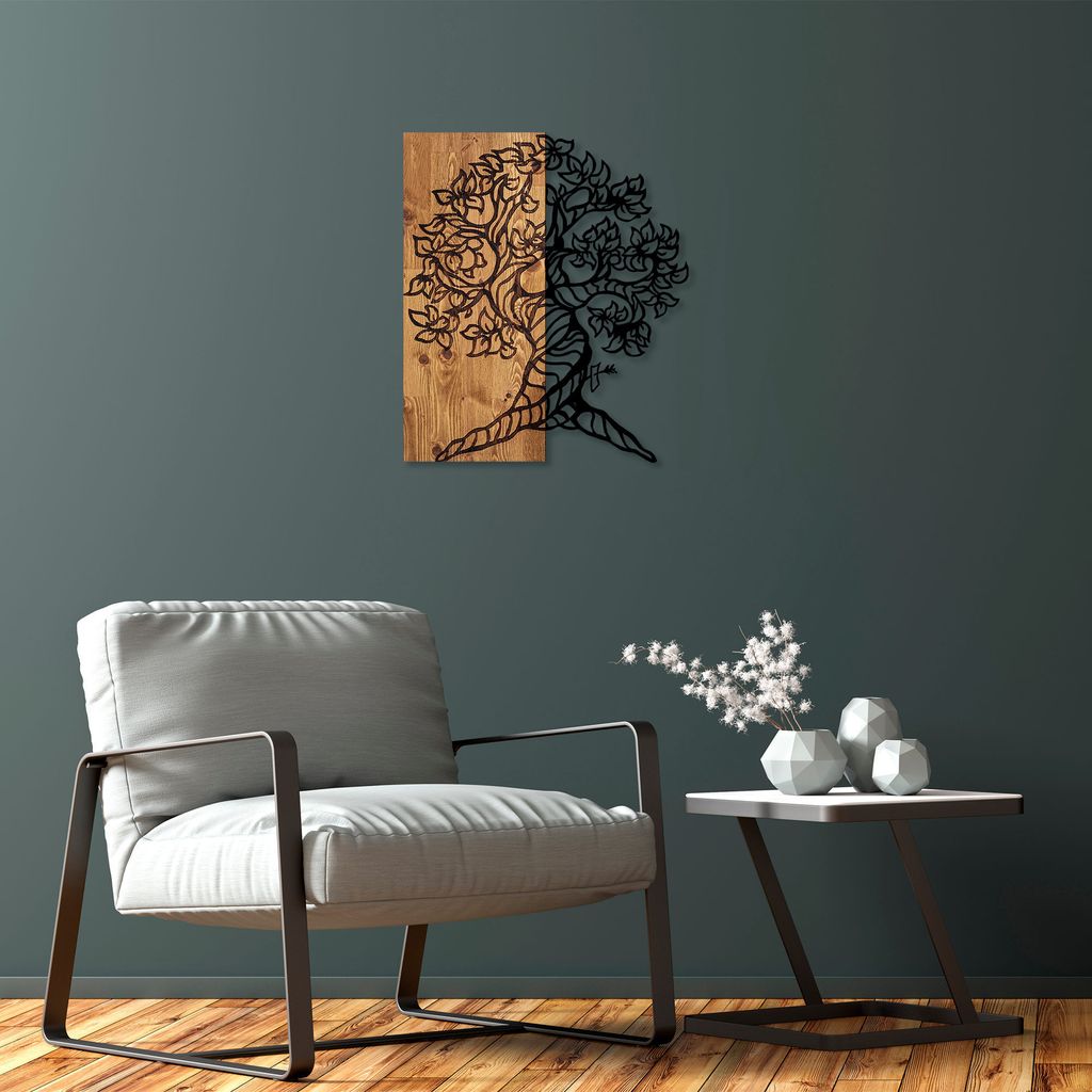 Wallity, Monumental- SKL2402, Nussbaumfarbe,Schwarz, Produktbild 