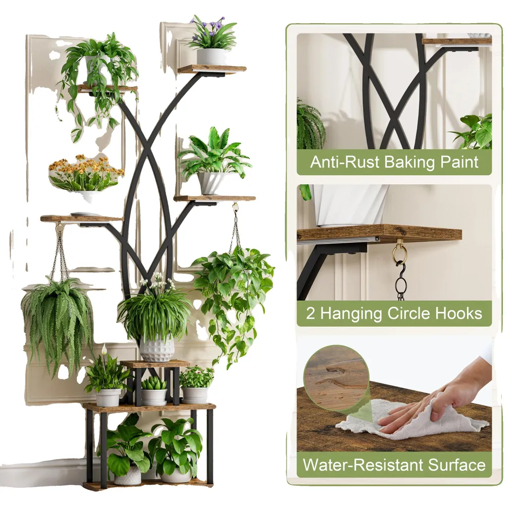 Support plantes intérieur pour manque de lumière avec LED de culture