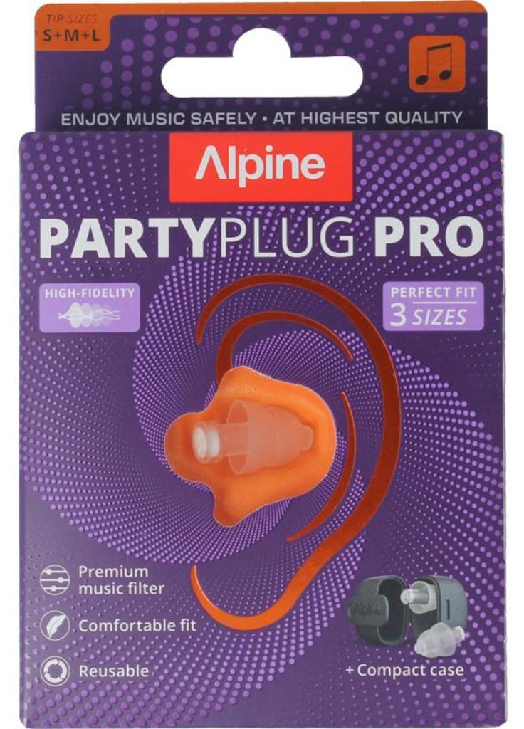 Alpine Partyplug Pro Transparant (1 paar) Productafbeelding 