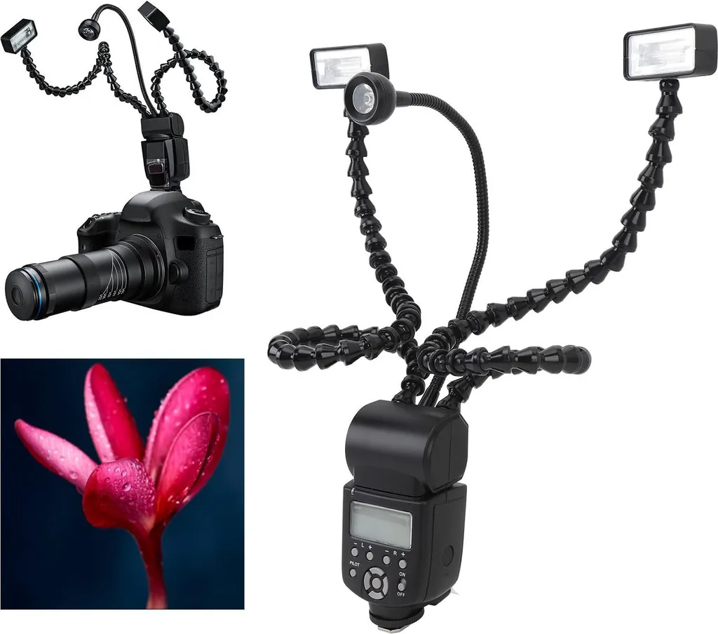 Lampe macro K-808 multifonction avec 3 têtes d'éclairage polyvalentes - 5