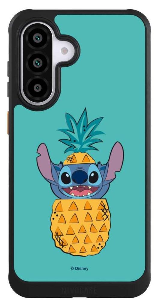 NIVOCASE Hülle für Samsung Galaxy A56 5G Handyhülle NIVOcore Case Schwarz Ananas Disney Lilo & Stitch