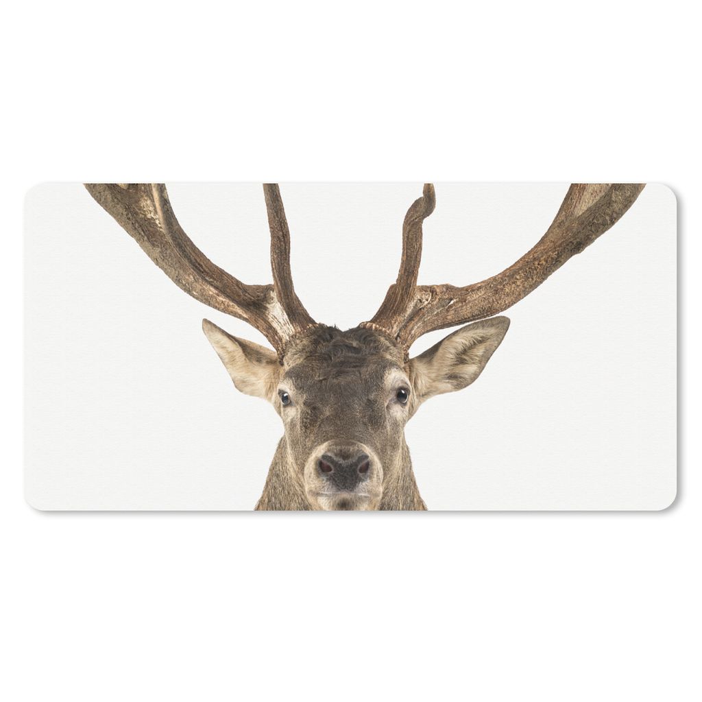 MuchoWow Mauspad Mousepad Hirsche - Tiere - Geweihe - Kinder - Jungen 60x30 cm - Mousepads - Maus Mat - Pad - Mausunterlage - Nachhaltig