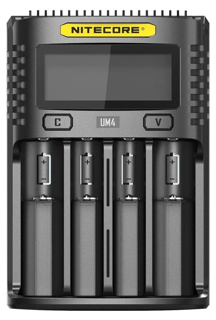 Nitecore UM4 Chargeur USB Intelligent à 4 Emplacements pour Accus Li-ion