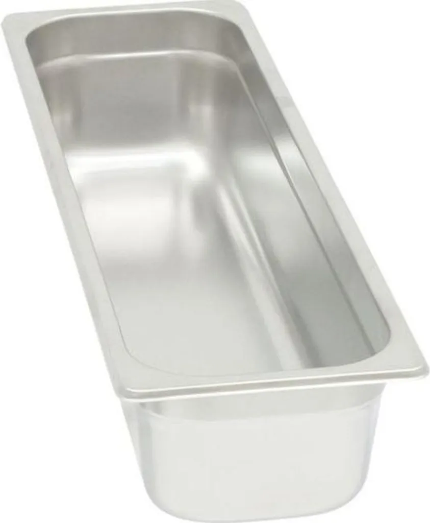 Bacinella Gastronorm GN 2/4 in Acciaio 65mm - Alta Qualità Serie Standard