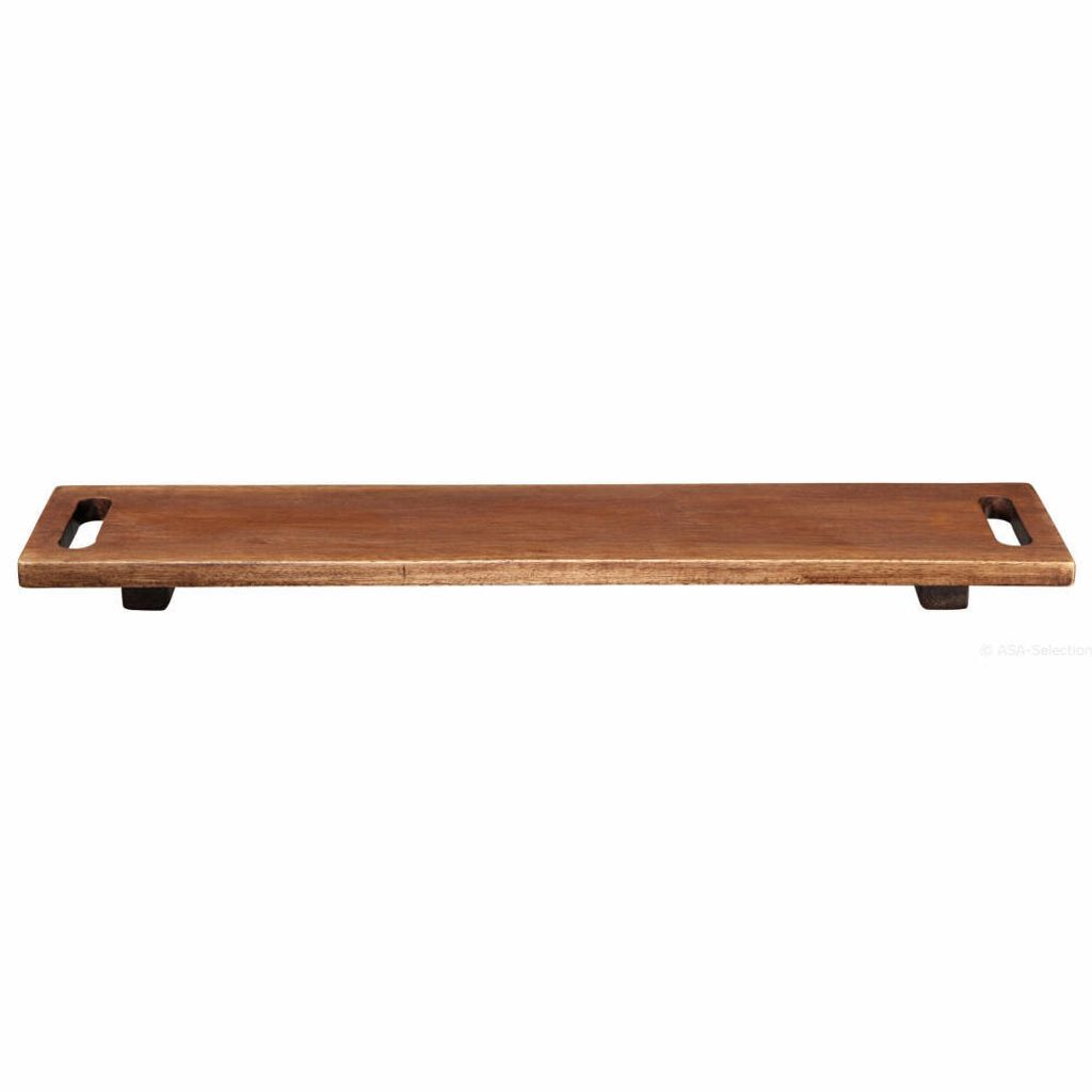 ASA Holzboard Tablett auf Füssen Akazie 60x13 cm Höhe 3cm 93902970