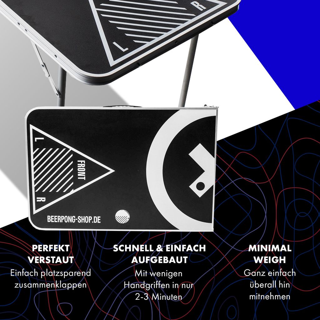 Homgoday Bierpong Tisch Klappbar 240cm - Beer Pong Tisch Für Partys Outdoor