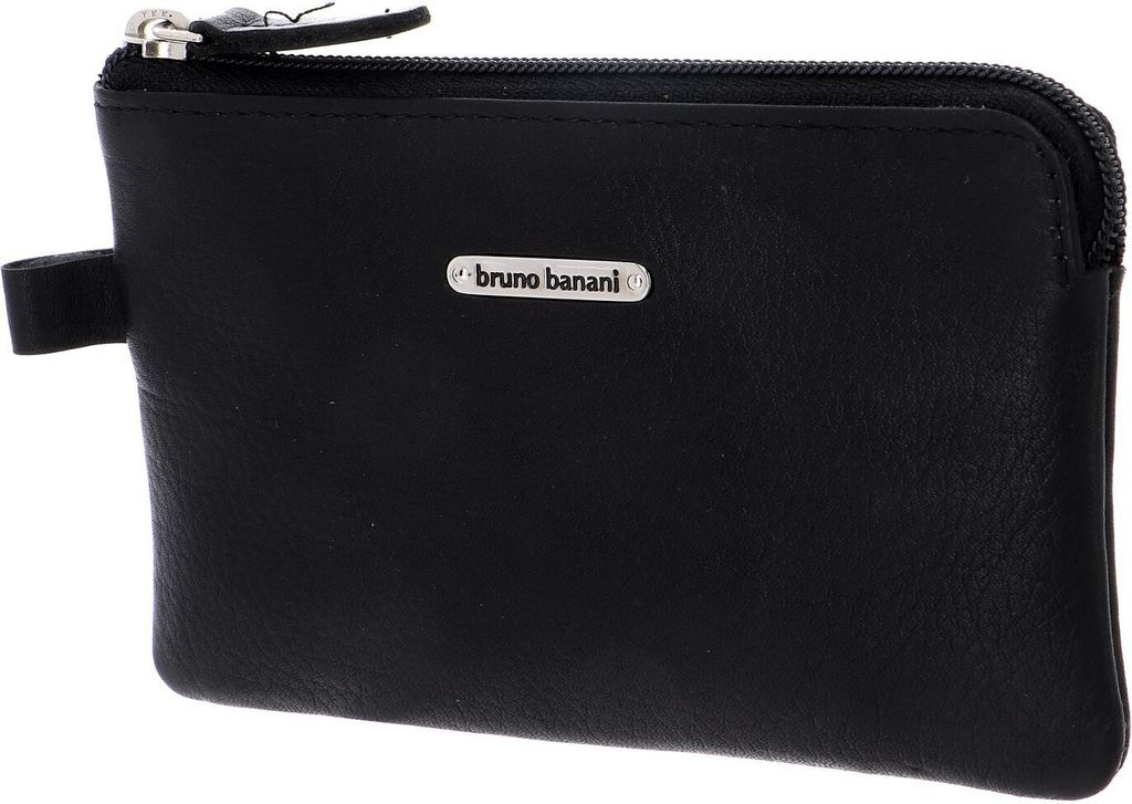 bruno banani Leder Schlüsselmäppchen New York Keyholder Black schwarz