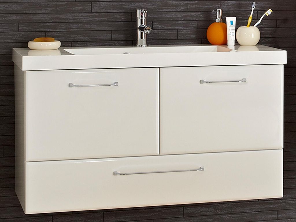 Waschtisch Waschbecken Badschrank Waschplatz Handwaschplatz Badmöbel "Carrie II"
