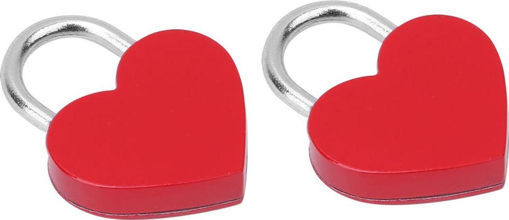 Srdce Lock 2 sady kovových barevných visacích zámků s Obrázek produktu 
