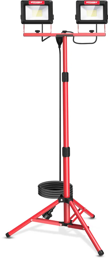 Faro LED Lavoro HYCHIKA 120W Potente | Stativo Regolabile 1.75m IP65