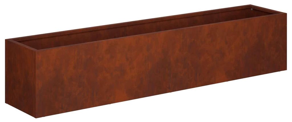 vidaXL Vaso da giardino effetto ruggine, 80 x 20 x 20 cm, Immagine del prodotto 