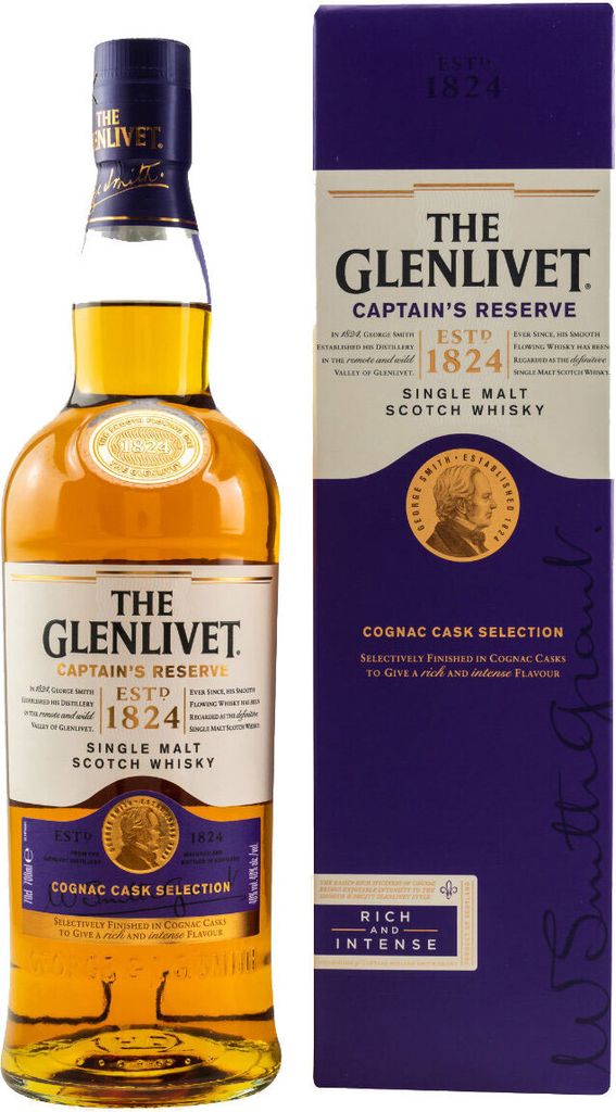Glenlivet Captains Reserve + Box 700ml 40% Vol.