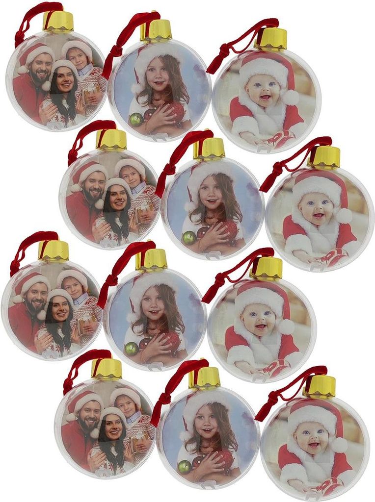 12 x Christbaumkugel DIY, ca. 8cm