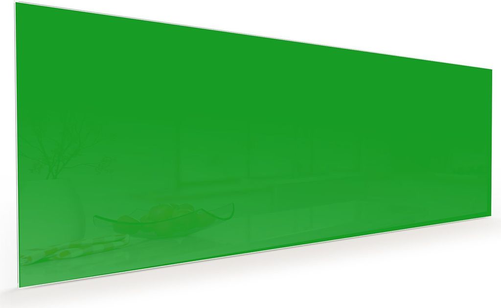Küchenrückwand Spritzschutz Glas mit Motiv Grasgrüner Hintergrund 40 x 40 cm