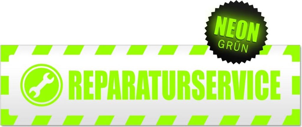 Reparaturservice gestreift Magnetschild Schild magnetisch