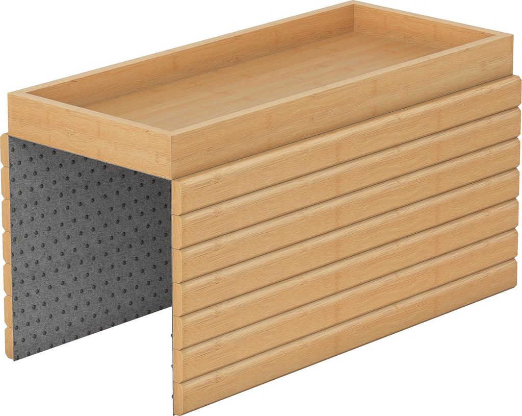Armlehnen-Tablett für Sofas, für Getränke, Snacks, Fernbedienung, Bambusholz