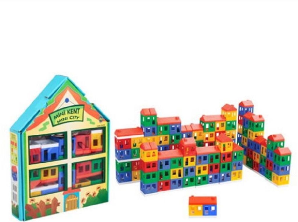 Pilsan 03101 Ministadt, buntes 40-teiliges Set aus Kunststoff ab 2 Jahre