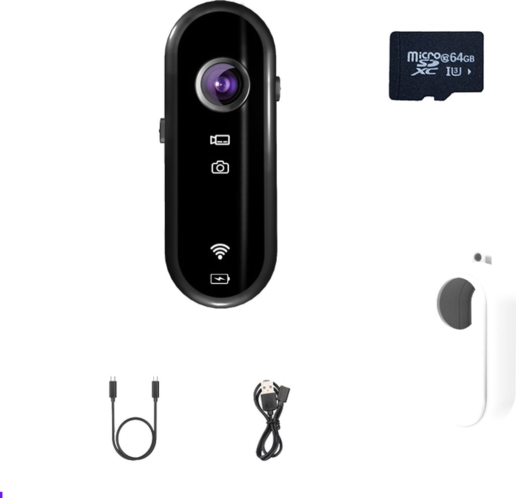 INF Y3 Daumenkamera: Tragbarer Recorder mit 64G Speicher