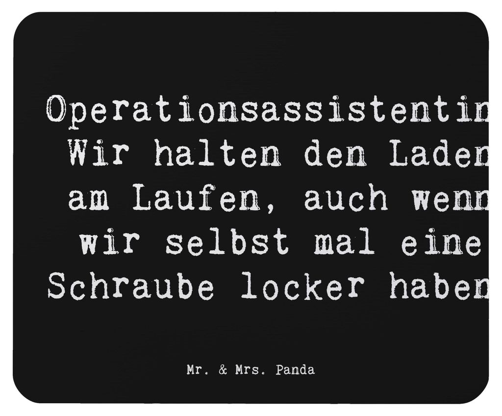 Mr. & Mrs. Panda Mouse Pad Spruch Operationsassistentin Heldin - Schwarz - Geschenk, computer mauspad, kreative Geschenke, Berufsprodukte, laptop m...
