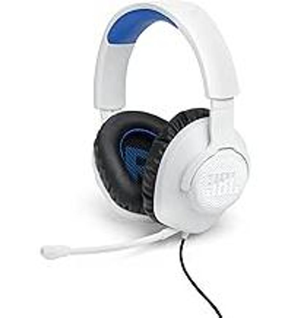 JBL Quantum 100P Over-Ear-Gaming-Headset – Wired 3,5 mm Klinke – Mit abnehmbarem Boom-Mikrofon – Kompatibel mit vielen Plattformen – Weiß-...