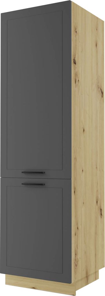 Vorratsschrank KVANTUM Q-D14/DP/60/207 2-türig 60cm Korpus- & Frontfarbe wählbar,graphit matt,eiche artisan