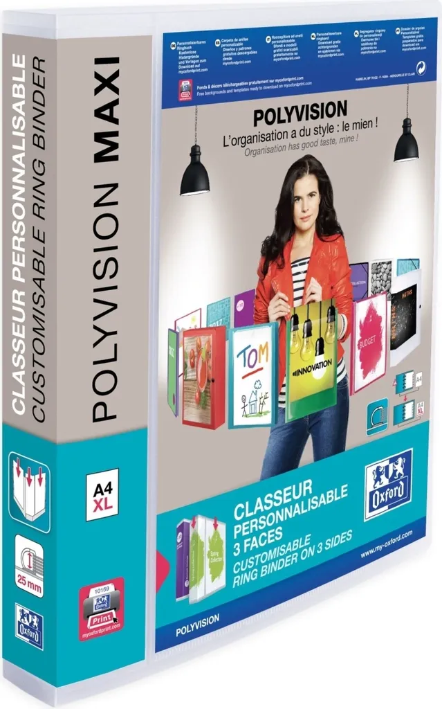 Classeur Polyvision pour archivage A4 et intercalaires XL lot de 10 pièces