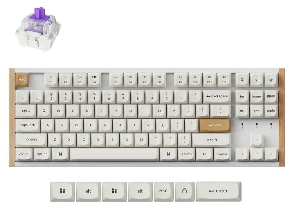Gamingowa mechaniczna klawiatura Keychron K8 HE z Zdjęcie produktu 