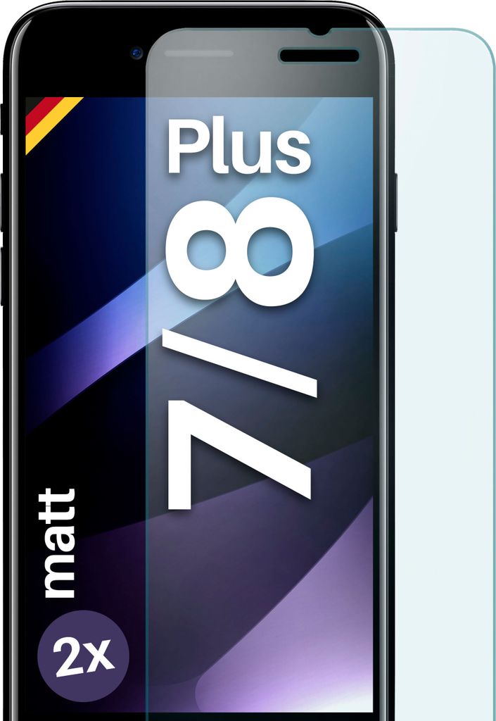 SCHUTZFOLIE FÜR APPLE IPHONE 7 PLUS / 8 PLUS - MATTES GLAS, Produktbild 