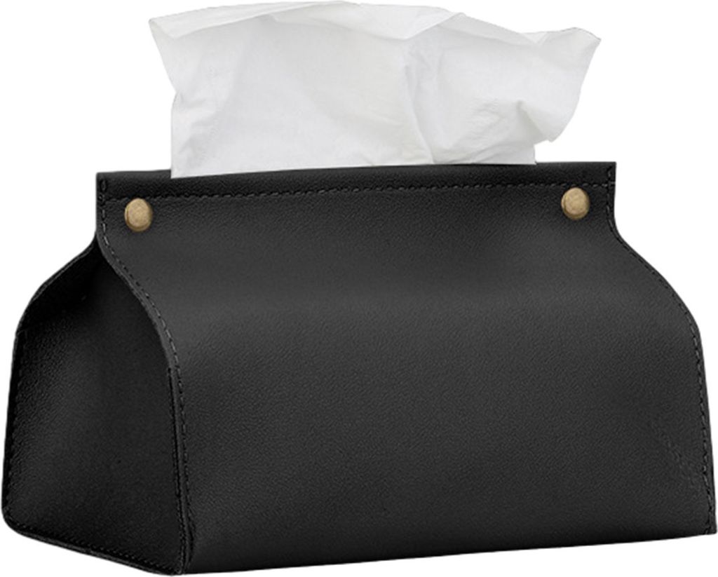 JADE AND JUNO HOME Taschentuchbox-Abdeckung - Veganes Leder In Verwitterter Eiche