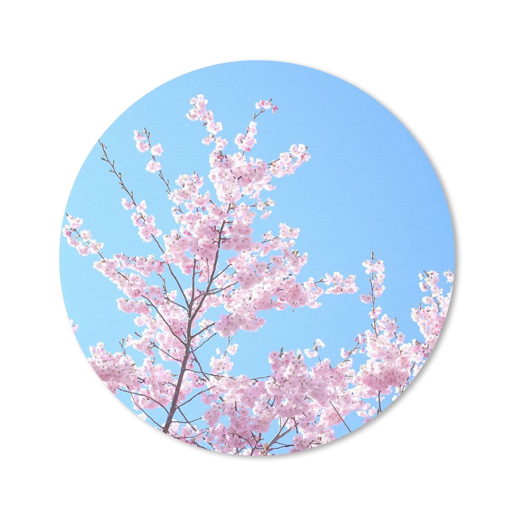 MuchoWow Mauspad Mousepad Blütenbaum - Japan - Frühling 30x30 cm - Mousepads - Maus Mat - Pad - Mausunterlage - Tischunterlage - Schreibtischma...