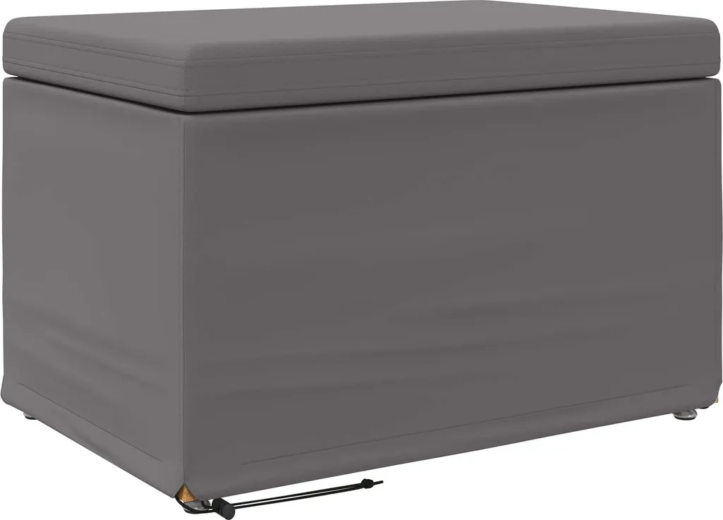 Pouf Moderno Grigio SYFAX - Robusto in Legno per Tutta la Famiglia