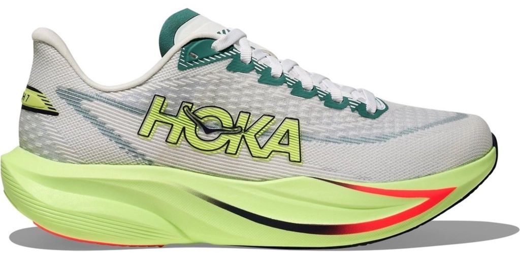 Hoka M Mach 7 - frost / neon yuzu, Größe:8.5