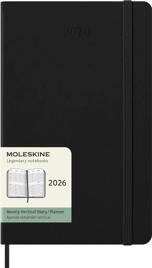 Moleskine 2026 Agenda Settimanale L A5 Copertina Rigida Nera 12 Mesi