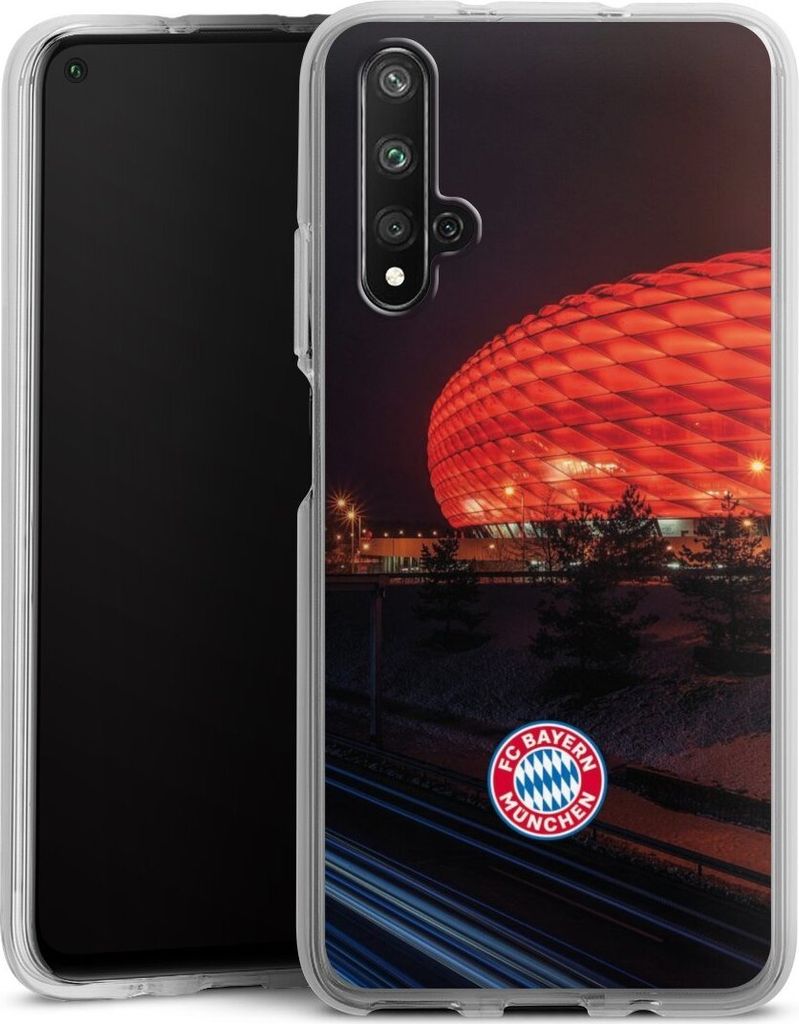 DeinDesign Handyhülle für Huawei Nova 5T Silikon Hülle Case Smartphone Schutzhülle FC Bayern München FCB Stadion